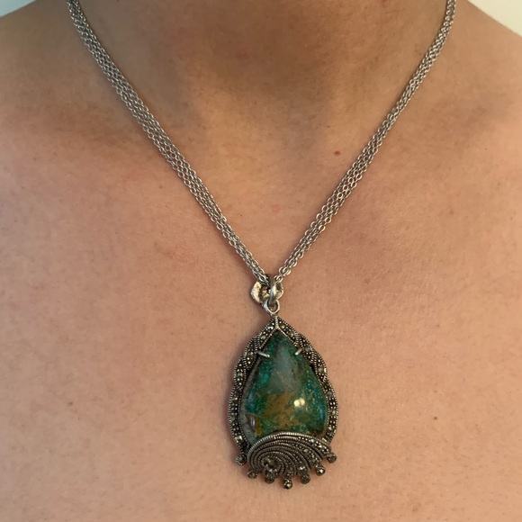 Jewelry - Vintage genuine  turquoise & silver 925necklaces .